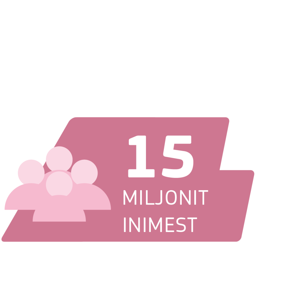15 miljonit inimest
