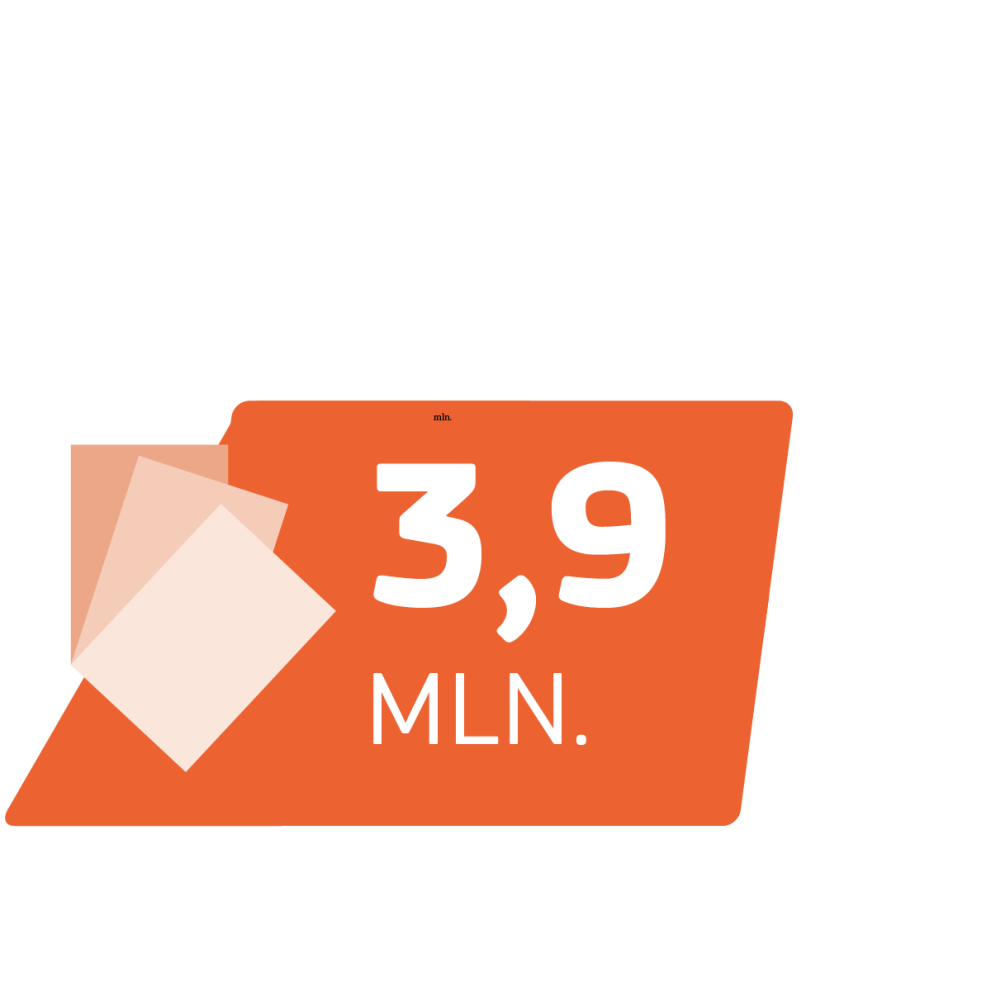 3,9 milijonai